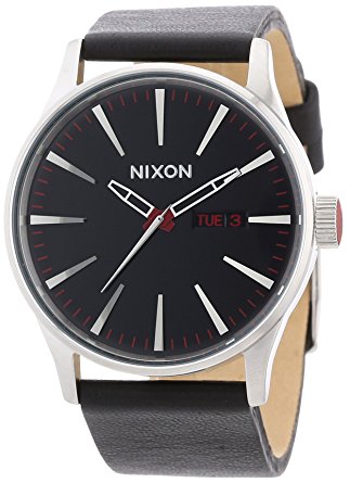 NIXON ニクソン 腕時計 SENTRY LEATHER セントリーレザー BLACK A105-000 メンズ 1