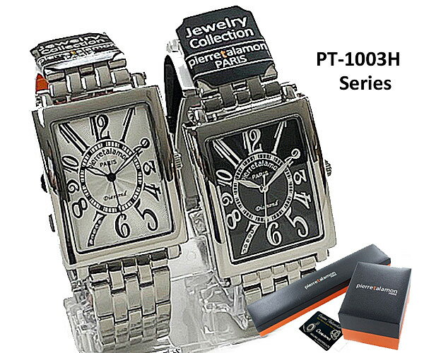 商品詳細ブランドPierre Talamon ピエール・タラモン商品番号1.PT-1003H-12.PT-1003H-2カラー1.ブラック2.ホワイト素材ケース：ステンレスベルト：ステンレス防水日常生活防水その他 クォーツ