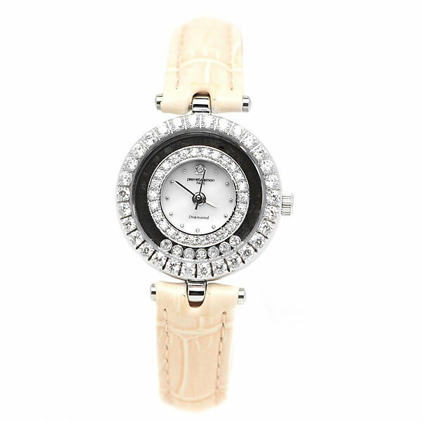 商品詳細ブランドPierre Talamon ピエール・タラモン商品番号PT-1452L-2素材文字盤：ホワイトシェル 真鍮＆ステンレス ベルト：本革型押し 天然ダイヤモンド入りムーブメントクォーツ式防水日常生活防水カラーピンク サイズケース：縦25×横25×厚さ9mm、ベルト腕周り：最小145〜180mm