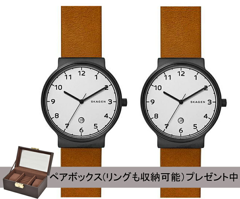 スカーゲン ビジネス腕時計 メンズ 【収納BOX付き】スカーゲン SKAGEN 腕時計　ペアウォッチ　メンズ×レディース　SKW6297　プレゼント 恋人 夫婦 記念日【並行輸入品】