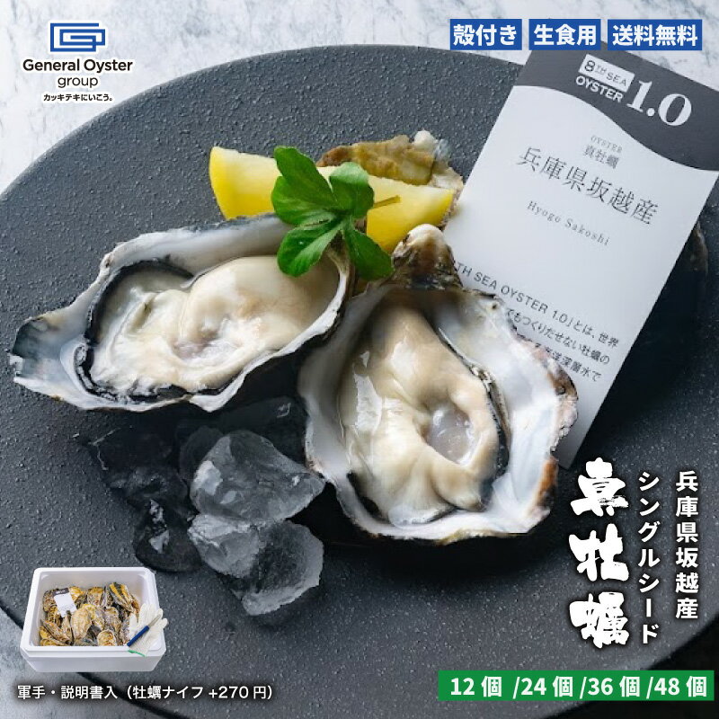 生食用 殻付き 真牡蠣 兵庫県 坂越産3倍体シングルシード』【12個/24個/36個/48個】特許取得済 海洋深..