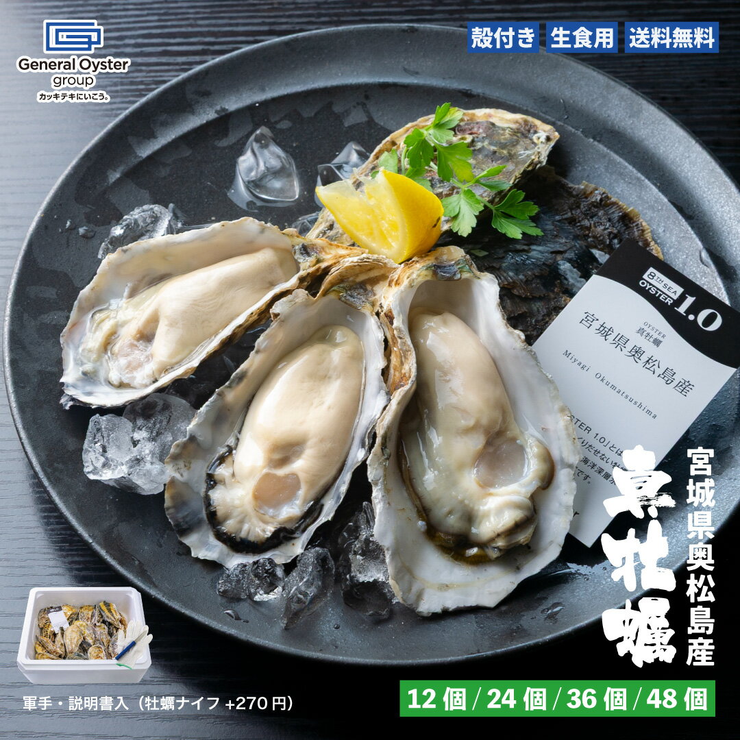 生食用 殻付き 真牡蠣 宮城県 奥松島産 【12個/24個/36個/48個】特許取得済 海洋深層水で浄化された安..
