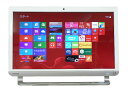 東芝 デスクトップパソコン 中古パソコン D713/T7 ホワイト デスクトップ 一体型 本体 Windows8 Core i7 ブルーレイ 地デジ/BS/CS...