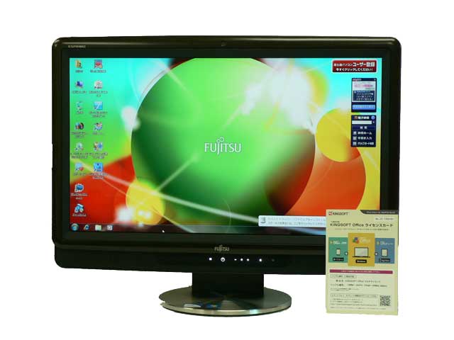 富士通 デスクトップパソコン 中古パソコン FH530/1AT ブラック デスクトップ 一体型 本体 Windows7 Celeron DVD 地デジ 4GB/500GB 送料無料 【中古】