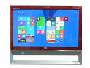 NEC デスクトップパソコン 中古パソコン VS370/R レッド デスクトップ 一体型 本体 Windows8.1 Celeron DVD 地デジ/BS/CS...