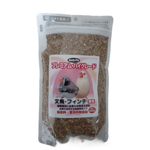 樂天商城 - 保存料・着色料無添加Justy-Proプレミアムハイグレード　文鳥・フインチ専用 600g