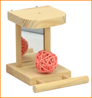 天然木をメインに使用した小鳥のおもちゃバードトイシリーズ 三晃商会 小鳥のおもちゃ!バードトイ ミラー