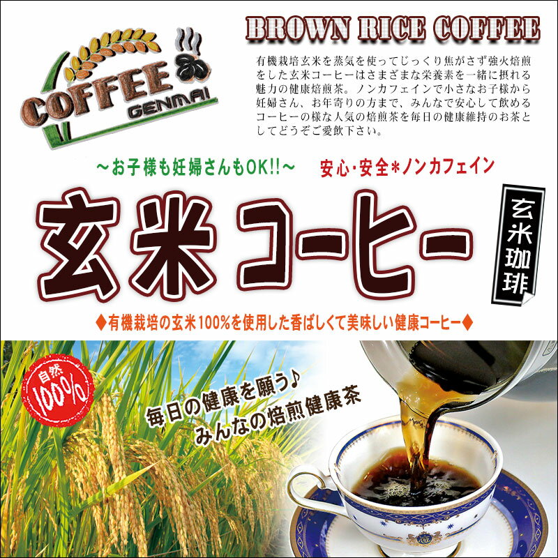 6【送料無料】 国産 玄米コーヒー (5g×30p) 玄米 珈琲 健康茶 森のこかげ 健やかハウス 健少T 2