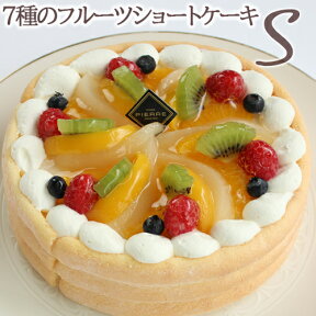 7種のフルーツのショートケーキSサイズ（約13cm）誕生日ケーキ バースデーケーキ サプライズ