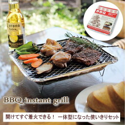 バーベキューコンロ 使い捨て インスタントグリル 簡易 レジャー アウトドア アウトドア用品 キャンプ BBQ 便利グッズ 防災グッズ 簡単 便利 お花見 QBVS1020 【メール便不可】【あす楽対応】