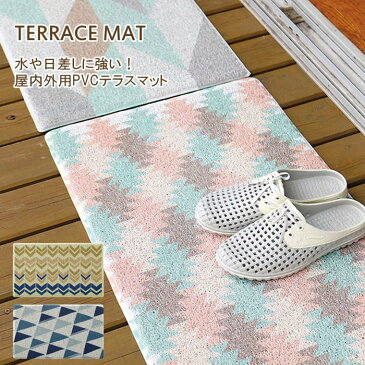 【即出荷】 テラスマット 玄関マット 洗える 屋外 泥落とし マット おしゃれ 室内 屋内 かわいい インテリア ベランダ 玄関 テラス 45×75cm エントランスマット ガーデンマット CWLN1020 SPICE スパイス【ネコポス便不可】【あす楽対応】【送料無料】