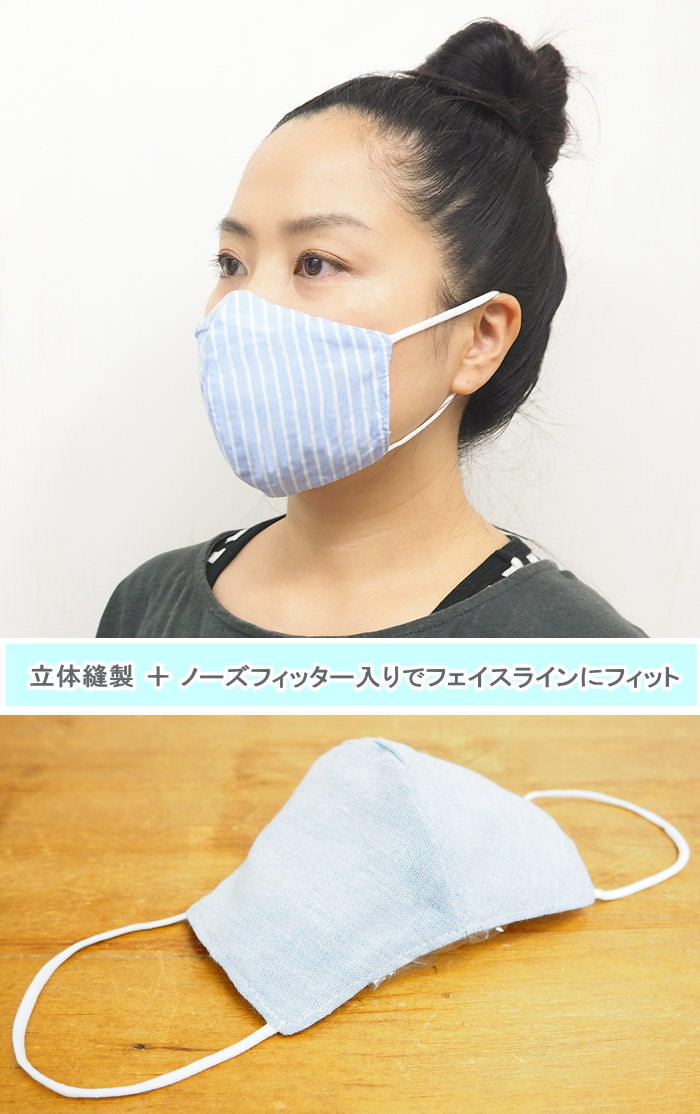【即出荷】 マスク 冷感 洗える Cool Mask S20-2130 大人用 女性 ワイヤー 接触冷感 ひんやり レディース ふつうサイズ 普通サイズ 布製 夏 ウイルス対策 花粉 風邪 立体 予防 無地 ストライプ 花柄