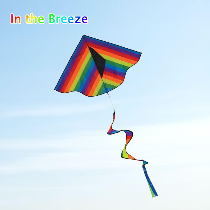 【あす楽】 カイト 凧 たこ タコ スポーツカイト in the breeze 3158 Rainbow Stripe Delta with Spinning Tail インザブリーズ 外遊び アウトドア レジャー ピクニック 公園 キャンプ キッズ スカイスポーツ 【メール便不可】【送料無料】【あす楽対応】