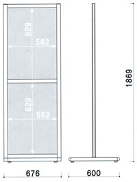 ※現在納期:要1か月半～スライドポスターサイン: SPX-812 A1縦ポスター×2段タイプ 屋内 両面表示 受注生産品(変更・返品交換不可) 【F030】【メーカー直送3】