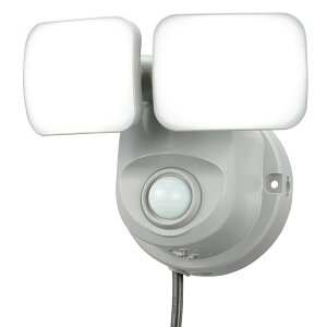 LEDセンサーライト人感・明暗センサーコンセント式2灯OHMOSE-LS80007-8068