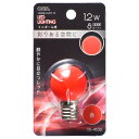 LED電球 ミニボール電球形 E17/1.2W 赤｜LDG1R-H-E17 14 06-4632 OHM オーム電機