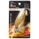 LED電球 シャンデリア電球形 E17/1.2W 電球色 金ラメ｜LDC1L-G-E17 13G 06-4653