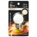 【 特 長 】 ● LED電球 ミニボール球形 装飾用 ● 電球に似た暖かみのある光色 ● 切れにくく長寿命 ● 消費電力が少なく、電気代が安い ● 一般電球と比べ発熱が少ない ● 電球色相当 ● 口金はE26 【 仕 様 】 ■ 寸法：全長61×最大径40mm ■ 質量：30g ■ 定格消費電力：1.4W ■ 定格電流：15mA ■ 全光束：78 lm ■ 定格寿命：30000h ■ 形状：G40 ※室内専用（屋外使用禁止） ※100V 50/60Hz ※次のような器具には使用できません。 ・調光機能のついた器具（100%点灯でも使用不可） ・誘導灯、非常用照明器具 ・水銀灯器具など ・断熱材施工器具（SB、SGl、SG形表示器具など） ・直流電源 ・一般照明用 ※このほか使用器具の種類によって寸法的、熱的、その他の状況（リモコン機器のついた器具など）により使用できない場合があリます ※また、人感スイッチなど自動点灯装置、遅れスイッチや表示付きスイッチなどに使うと正常な作動ができない場合があります