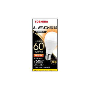 乐天商城 - 東芝 LED電球 ミニクリプトン形 E17 60W形 電球色 LDA6L-G-E17S60V2R｜4580625138686 16-0674