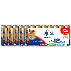 富士通 アルカリ乾電池 単3形 1.5V LR6 Premium S/12個パック|LR6PS(12S) 17-0206 富士通 アルカリ乾電池 単3形 1.5V LR6 Premium S/12個パック|LR6PS(12S) 17-0206