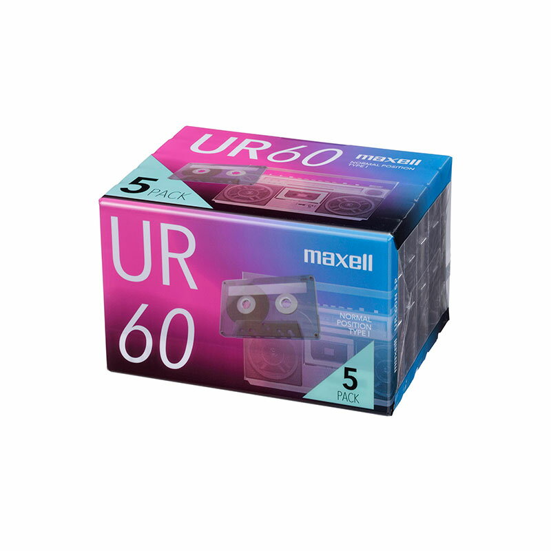 マクセル maxell カセットテープ UR 60分 5本パック｜UR-60N5P 17-5161