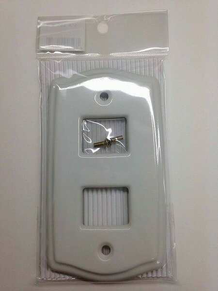 スイッチプレート 磁器 無地 ジキムジW-2 09-1695