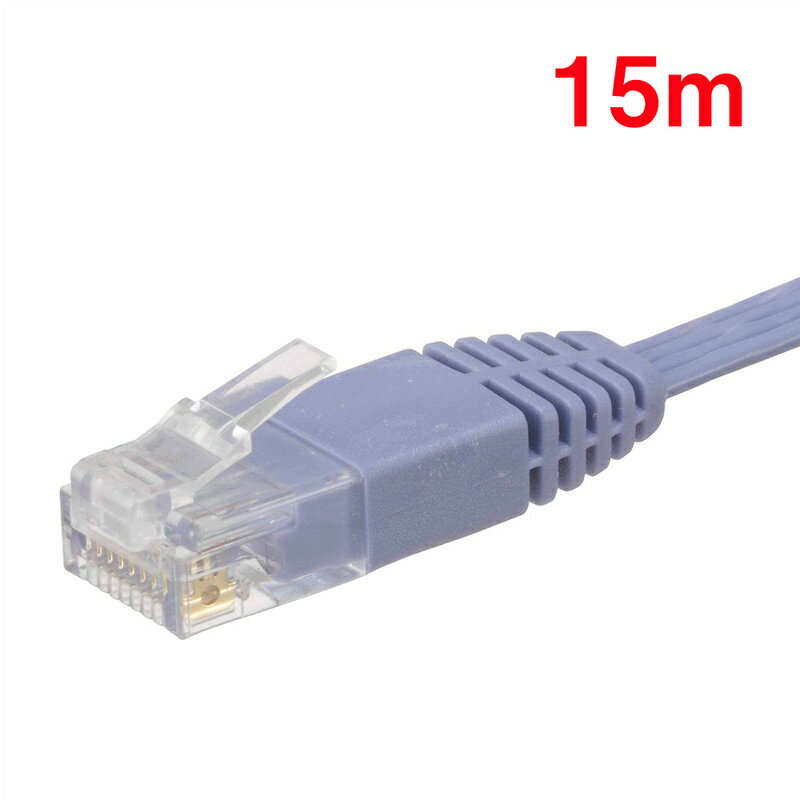 Rakuten - LANケーブル カテゴリー6 フラット 15m PC-N1068 05-1068 オーム電機