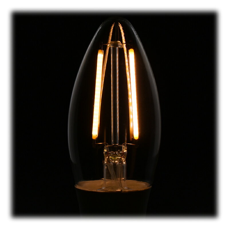 LED電球 フィラメント シャンデリア球 E12 25形相当 電球色|LDC2L-E12 C6 06-3455 OHM [3]
