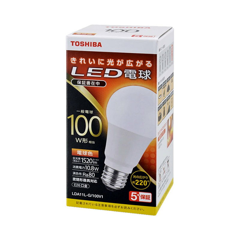Rakuten - 東芝 LED電球 E26 100形相当 電球色｜LDA11L-G/100V1R 16-0667
