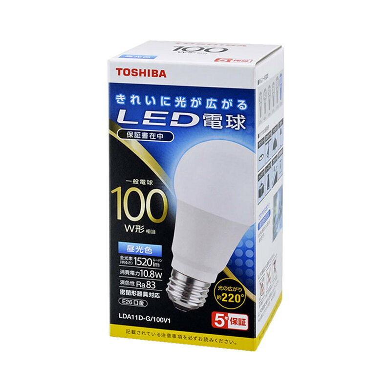 乐天商城 - 東芝 LED電球 E26 100形相当 昼光色｜LDA11D-G/100V1R 16-0669
