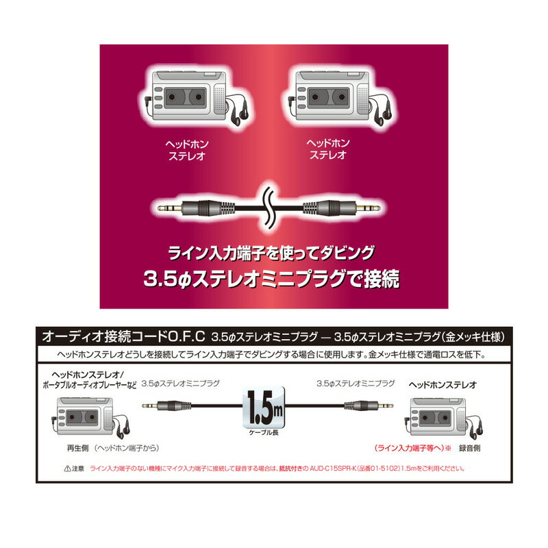 �����ǥ�����³������ ��3.5���ƥ쥪�ץ饰����3.5���ƥ쥪�ץ饰 1.5m��AUD-C15SP-K 01-5101 �������ŵ�