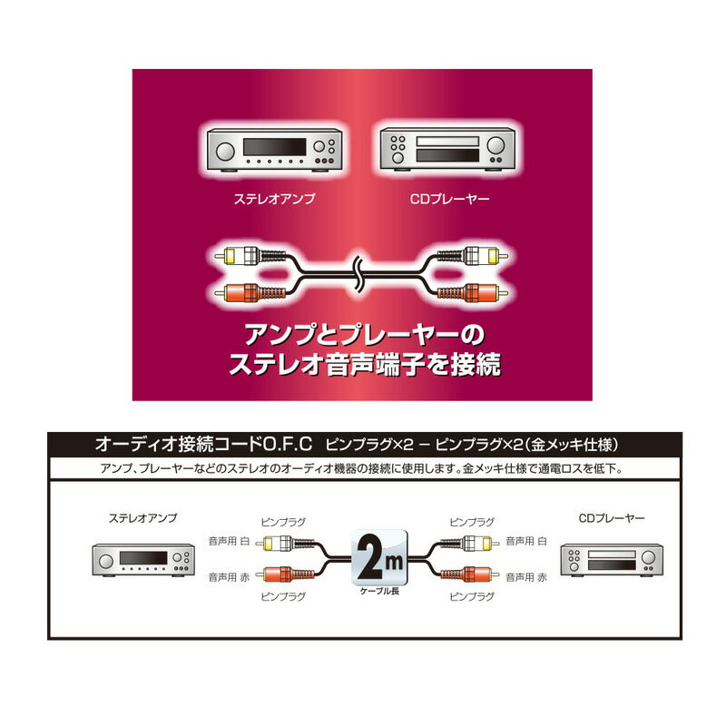 �����ǥ�����³������ �ԥ�ץ饰��2���ԥ�ץ饰��2 Ĺ��2m��AUD-C20R2-K 01-5108 �������ŵ�