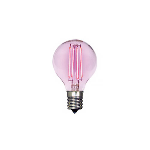 乐天商城 - グローバル AMEDAMA フィラメントLEDカラー電球 G45/E17 ピンク｜FLDC-G45P 16-6580