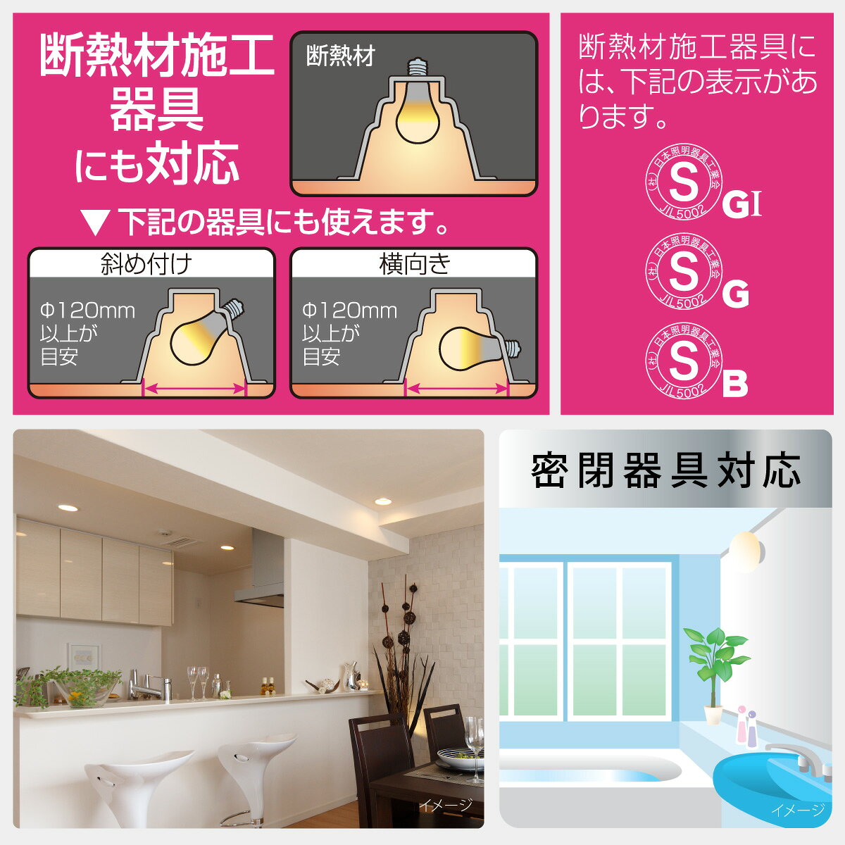 LED電球小形 E17 40形相当 昼白色 密閉器具対応 断熱材施工器具対応 2個入｜LDA4N-G-E17 AG62P 06-5543 オーム電機 e-price-10030547 e-プライス サンプル画像3