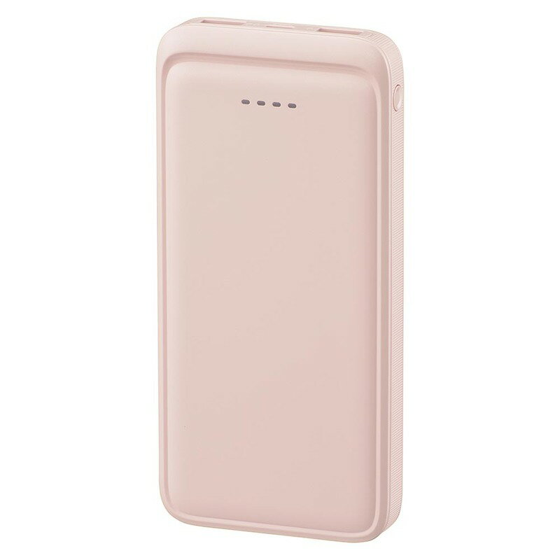 SmartComm モバイルバッテリー 軽量 小型 大容量 10000mAh USB A 出力 Type-C 出力 シュガーピンク PSE届出事業者直販 スマホ充電 防災グッズ 停電|SMP-MB100-PK 05-0806 オーム電機
