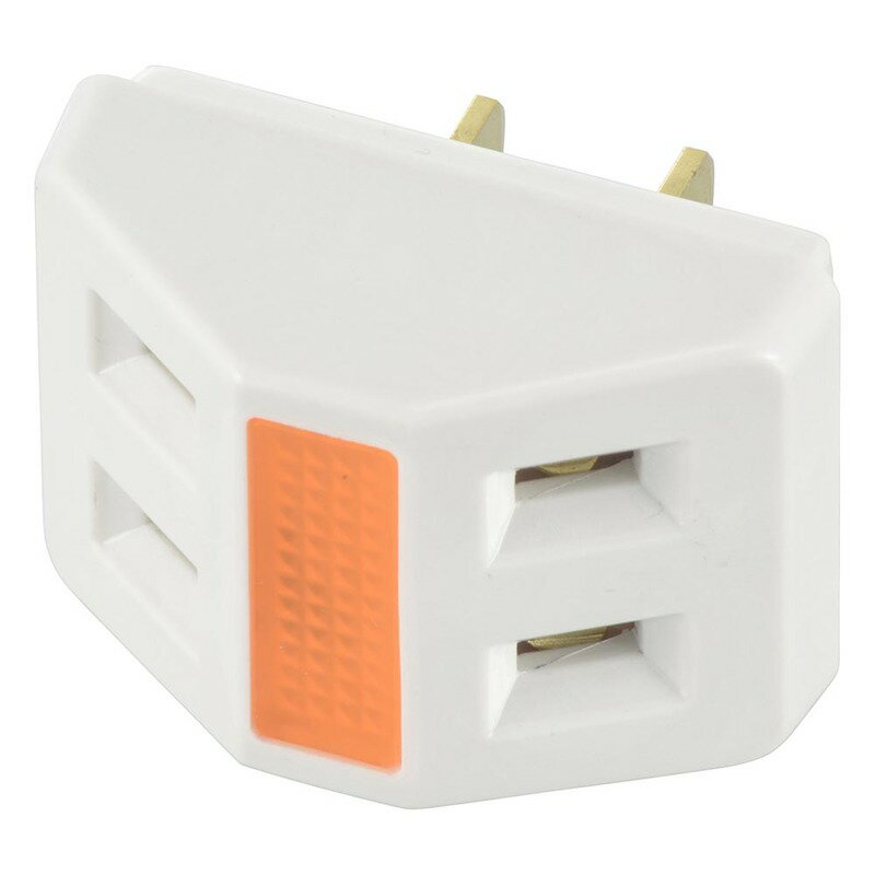 乐天商城 - 電源タップ 2口タップ ネオン付き 白 コードなし｜HS-H32NO/W 06-5384 オーム電機