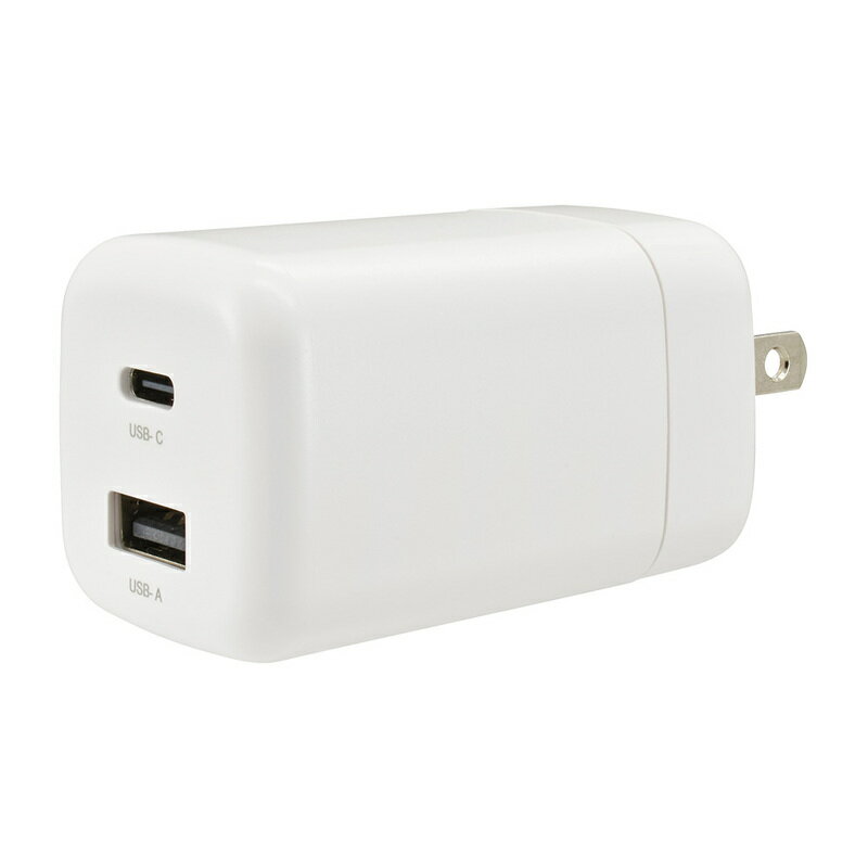AudioComm AC充電器 ACアダプター 最大出力 67W USB Type-C PD対応 USB Type-A QC対応 折りたたみ式プラグ PSE認証 Power Delivery Quick Charge｜オーム電機 MAV-AP67WCA-W 01-7369