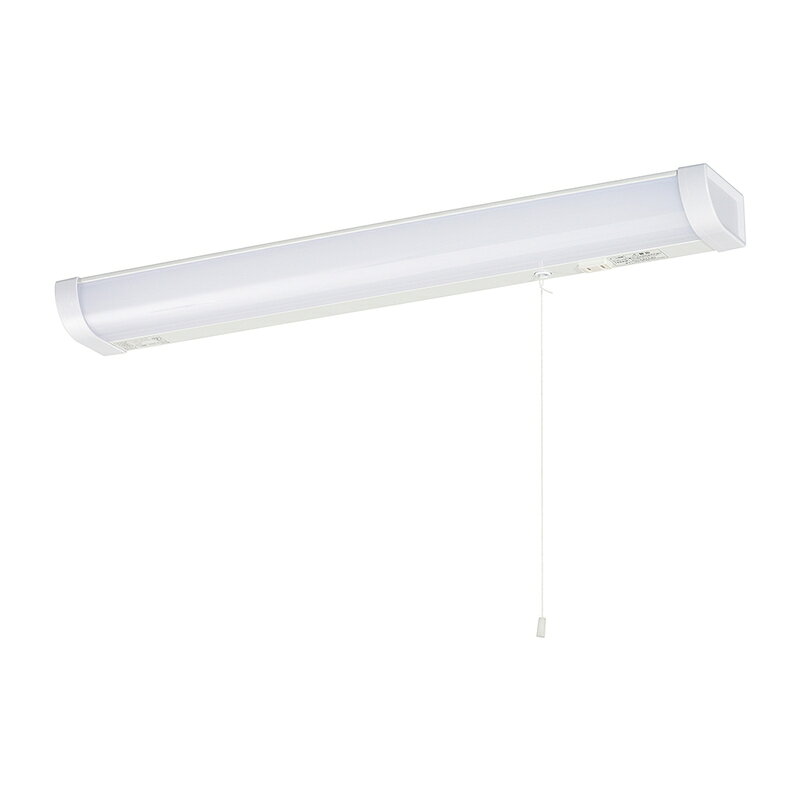 Rakuten - 【電気工事必要 端子台接続】 LED 流し元灯 キッチンライト 多目的灯 引きひもスイッチ 630mm 昼光色 常夜灯(電球色) 照明器具 ベースライト 棚 手元 ライトバー バーライト デスクライト 机｜オーム電機 LT-LSL13D-HC 06-4195