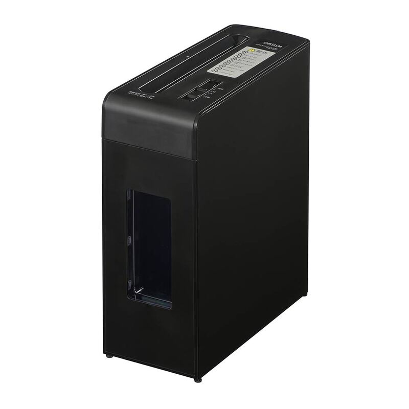 OffiStyle シュレッダー家庭用 電動 クロスカット ブラック A4 6枚細断 4×36mm 定格2分 容量10リットル オーバーヒート自動停止 個人情報 テレワーク リモートワーク 事務用品｜SHR-X511D 00-7023 オーム電機
