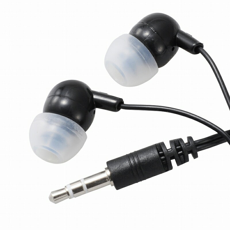 Rakuten - ステレオイヤホン 有線 3.5mm コード長 1.2m I型プラグ ブラック 黒｜オーム電機 EAR-0024 01-0024