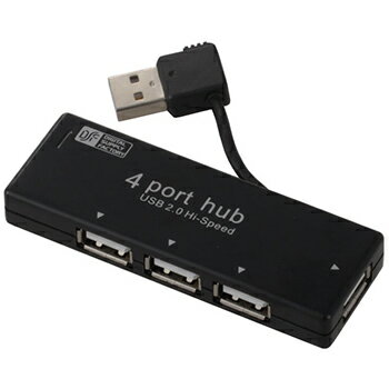 USBハブ 4ポート 収納式 ブラック PC-SH4PS1-K 01-3502 オーム電機