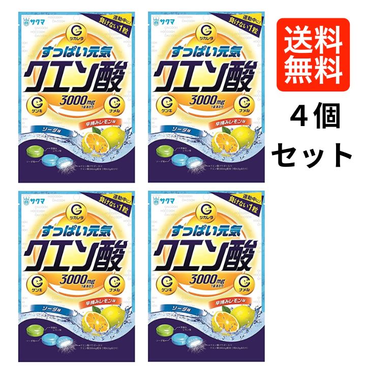 サクマ製菓 クエン酸キャンディ 70g ×4個