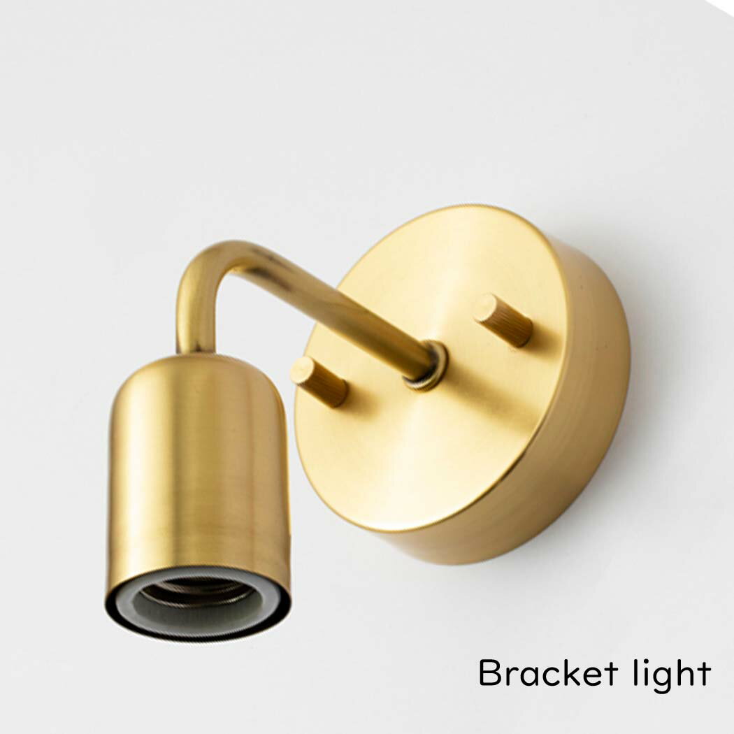樂天商城 - シングル ブラケットライト ブラス E26用 ブラケット 壁付けブラケット 壁付け照明 照明器具 照明 金色 ゴールド 裸電球 真鍮 ブラス E26 LED LED専用 壁 壁面 壁付け コンパクト 省スペース 小さい 小さめ 小ぶり 小型 シンプル