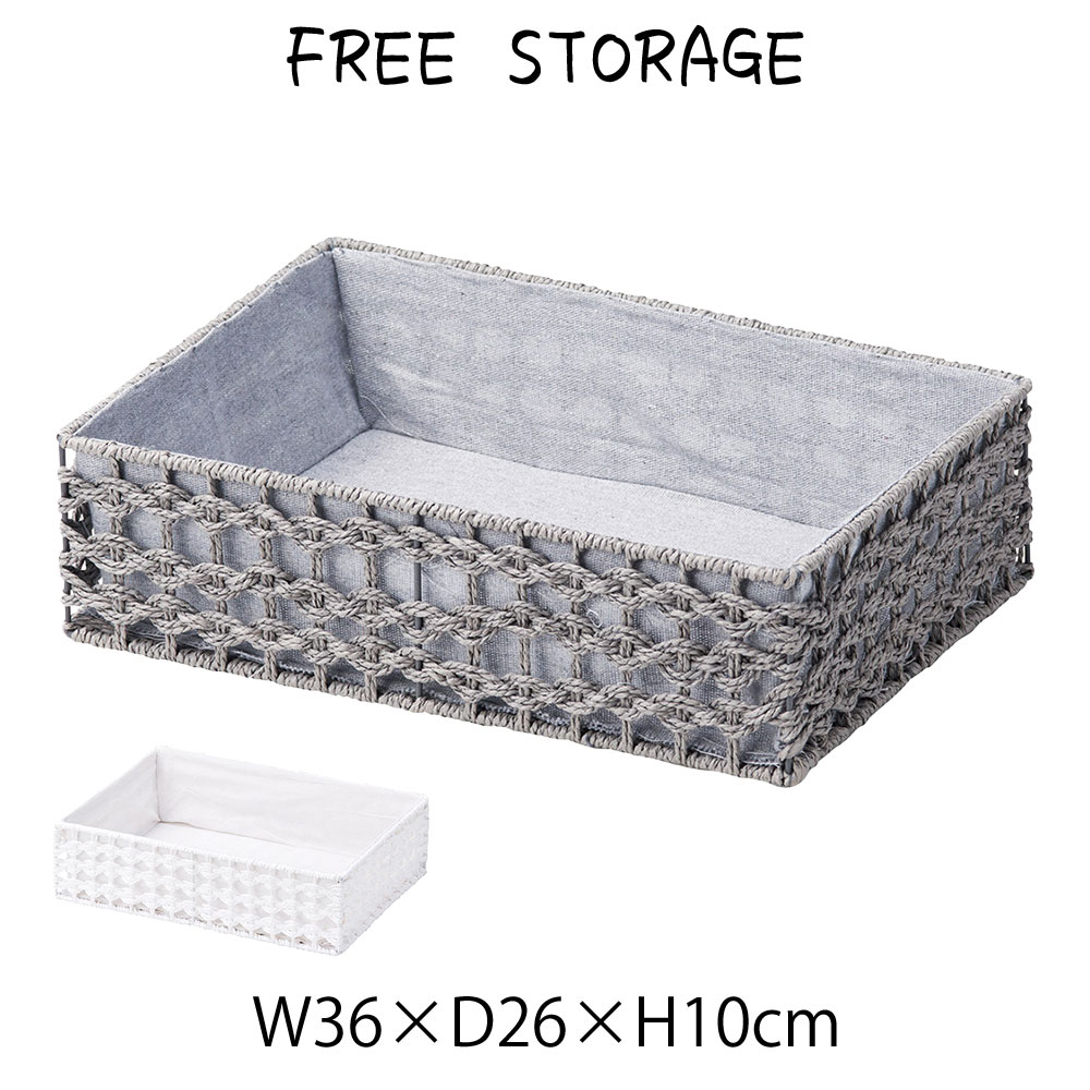 樂天商城 - 収納ボックス かご バスケット 収納かご 収納カゴ 小物入れ 小物収納 ディスプレイ カゴ 籠 小物入れ ペーパー 浅型 角型 スクエア 四角 長方形 ディスプレイ用 店舗什器 店舗用 陳列 アジアン おしゃれ 和風 和モダン 店 ホワイト