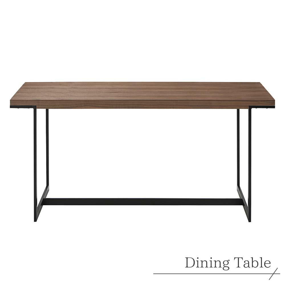 樂天商城 - ダイニングテーブル 食卓 テーブル 木製 ウッド ブラックスチール ウォールナット 幅150 奥行き75 高さ70 高品質 丈夫 長持ち 高級 業務用家具メーカー インテリア おしゃれ お洒落 新築 モデルルーム モデルハウス hmdy
