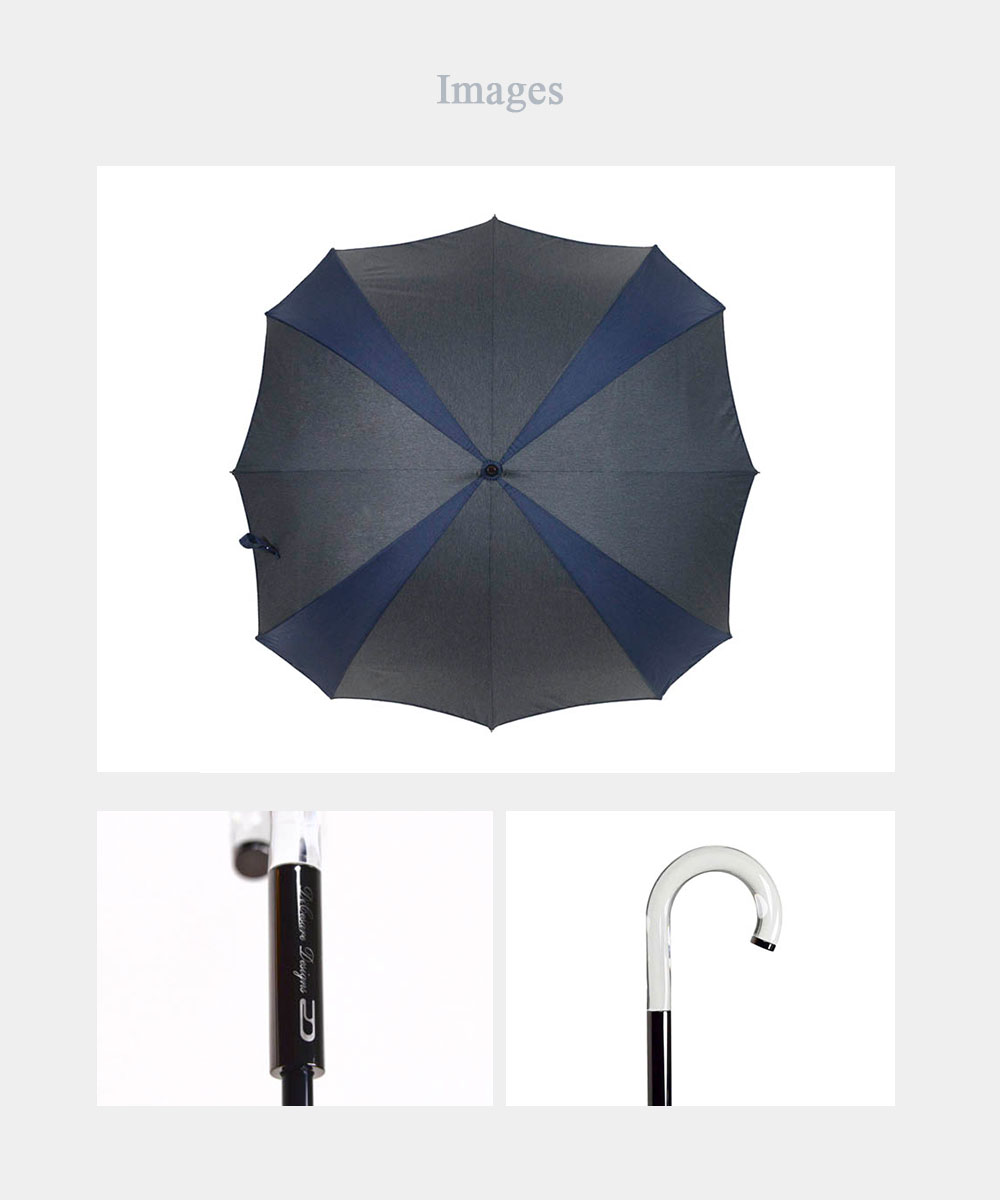 プリズムの雨晴兼用雨傘 DiCesare Designs Cross Savile UNISEX デザイナーズブランド 傘 雨傘 かさ カサ おしゃれ かわいい 深張り ドーム型 デザイン 高級 上品 プレゼント ギフト 長傘 日傘 かさ カサ オシャレ 無地 シンプル 軽い｜アングル3