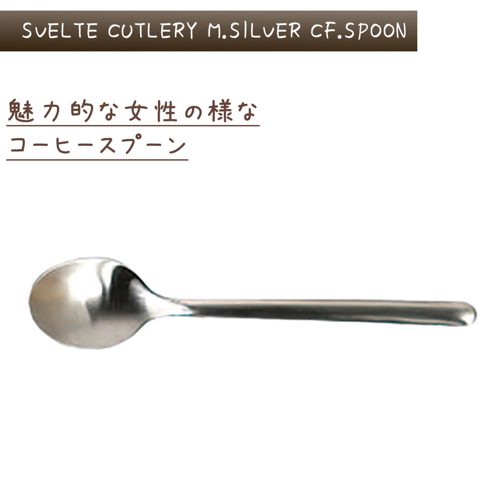 スヴェルトカトラリー コーヒースプーン 6本入り ダルトン DULTON コーヒースプーン 18-8ステンレス シルバカラー マット 艶消し 食洗機対応 6セット ディナー ランチ ギフト プレゼント キッチン カフェ パーティ 洋食器 カトラリー シンプル おしゃれ お洒落 e-prism-10203244 プリズム サンプル画像3