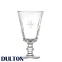 DULTON ダルトン アクアガラス フルール・ド・リス コップ グラス ゴブレット FLEUR DE LIS 白ユリの紋章 アンティーク レトロ おしゃれ シ...