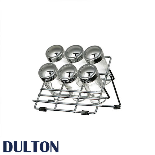 DULTON ダルトン スパイスラック 6ボトル 調味料入れセット 調味料ラック 容器 ストッカー 調味料容器 調味料入れ スパイスシェーカー キッチン収納 ラ...