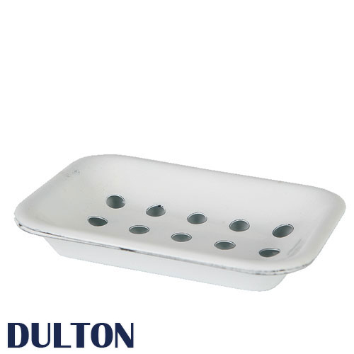 DULTON ダルトン エナメルソープディッシュ ソープディッシュ 石けん皿 石鹸皿 石けん置き 石鹸置き 石けんホルダー 石鹸ホルダー ソープトレイ ソープトレー 石けん入れ 石鹸入れ 石けん台 石鹸台 エナメル 浴室 バスルーム 洗面所 キッチン 白 アンティーク調